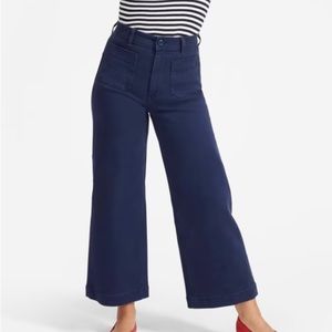 NWT Everlane Wide Leg Crop Patch Pocket Pant Size 6